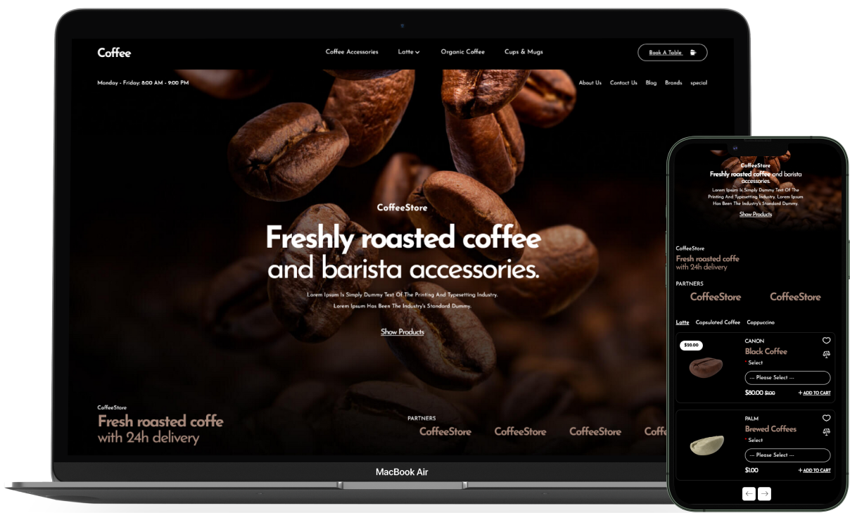 Coffee Opencart Theme - WorkDo