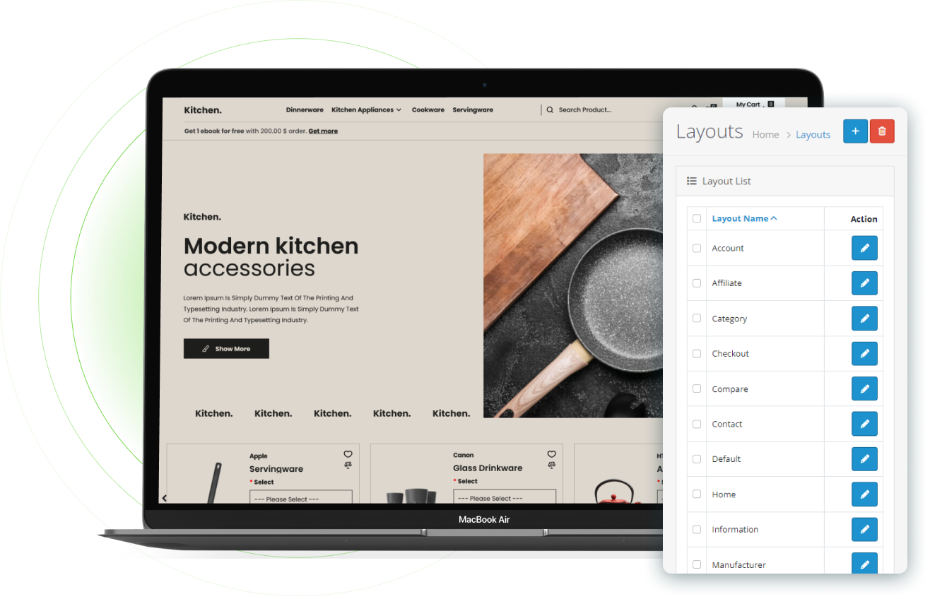 Kitchen Opencart Theme - WorkDo