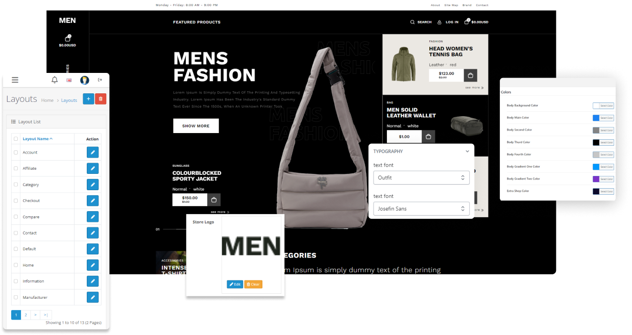 Menswear Opencart Theme - WorkDo