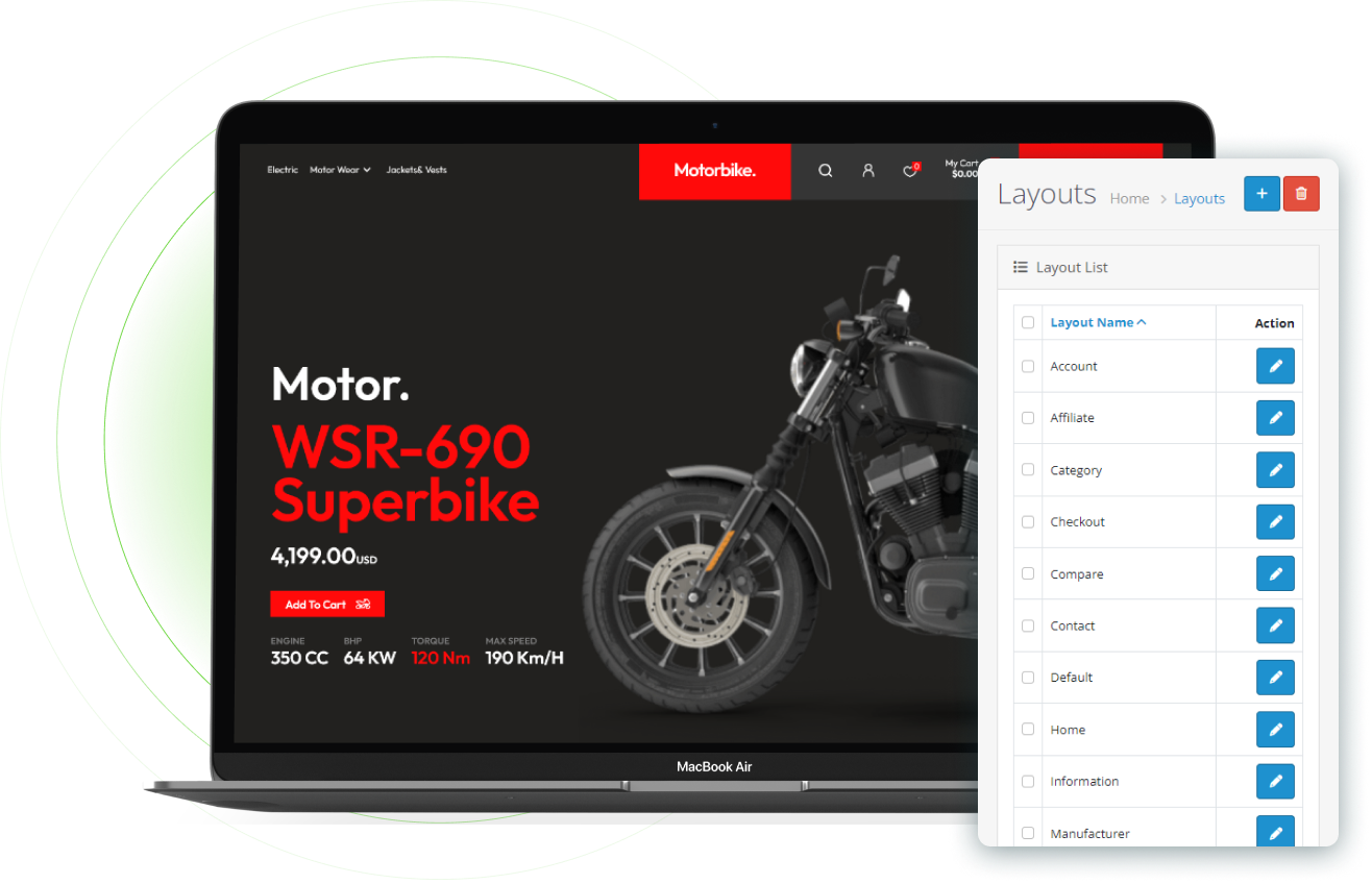 Motorcycle Opencart Theme - WorkDo