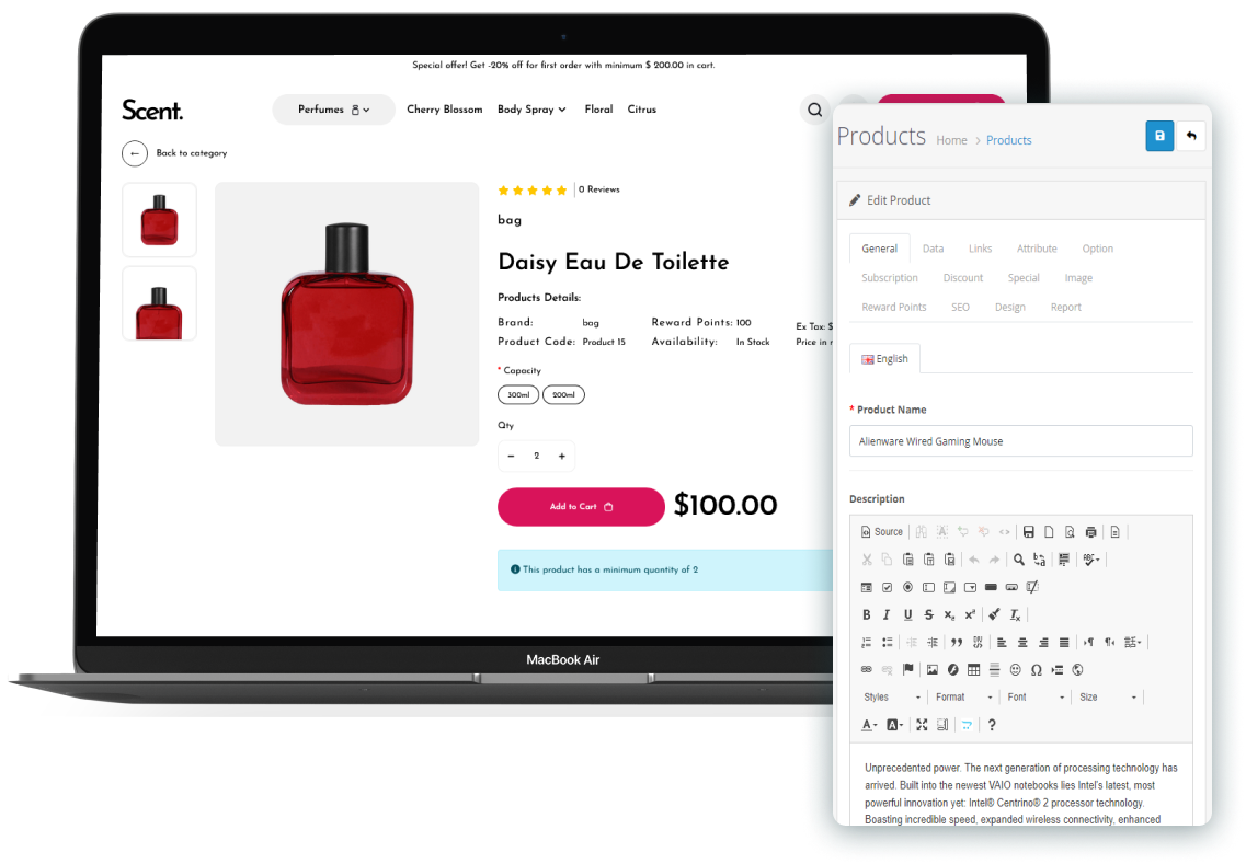 Scent Opencart Theme - WorkDo