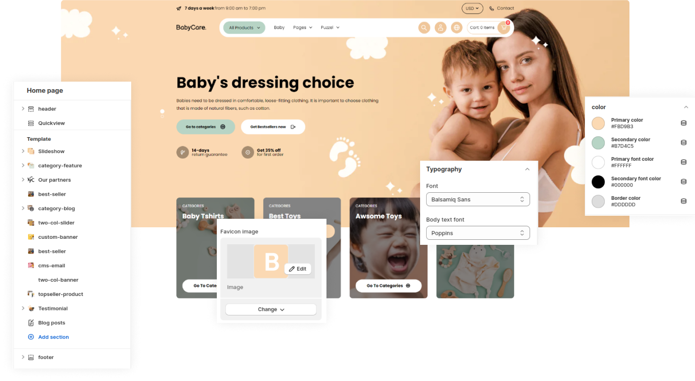 Babycare Shopify Theme - WorkDo