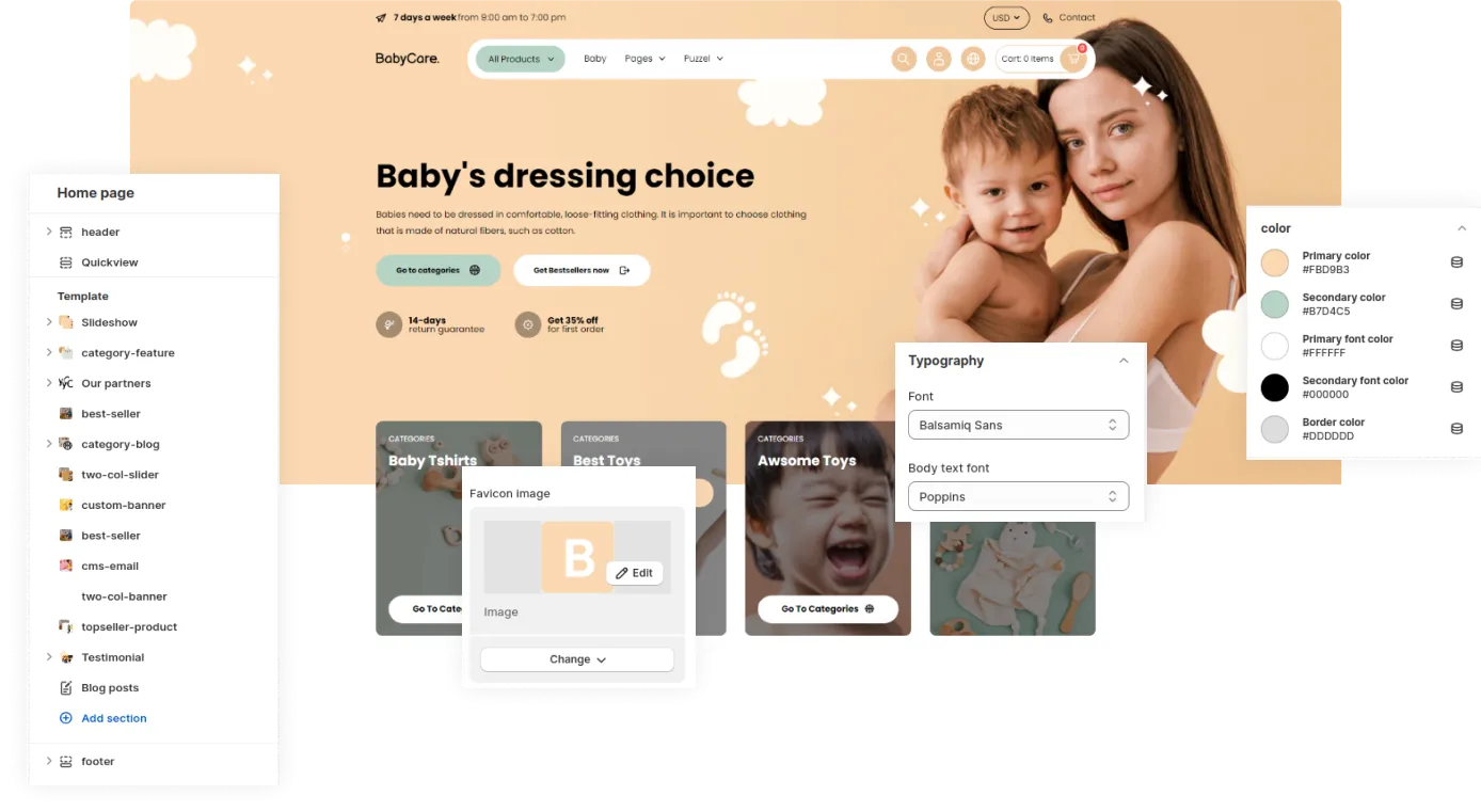 Babycare Shopify Theme - WorkDo