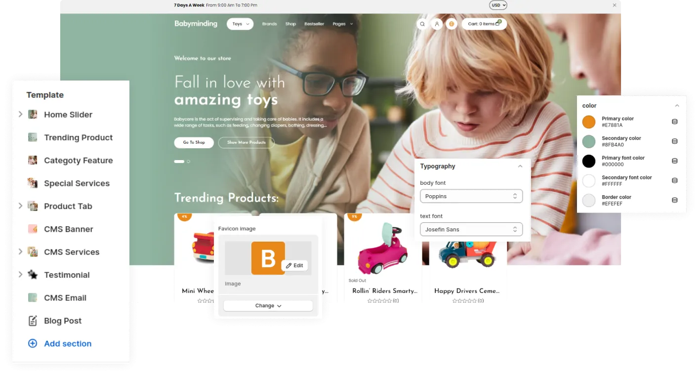 Babyminding Shopify Theme - WorkDo