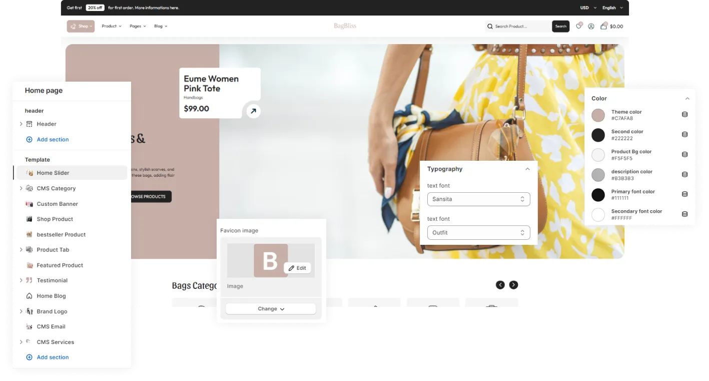 Bagbliss Shopify Theme - WorkDo
