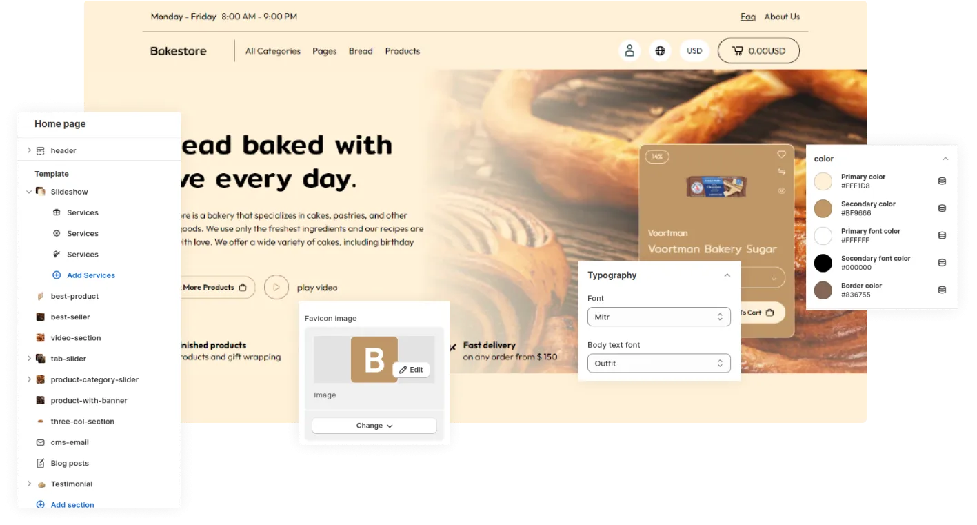Bake Store Shopify Theme - WorkDo