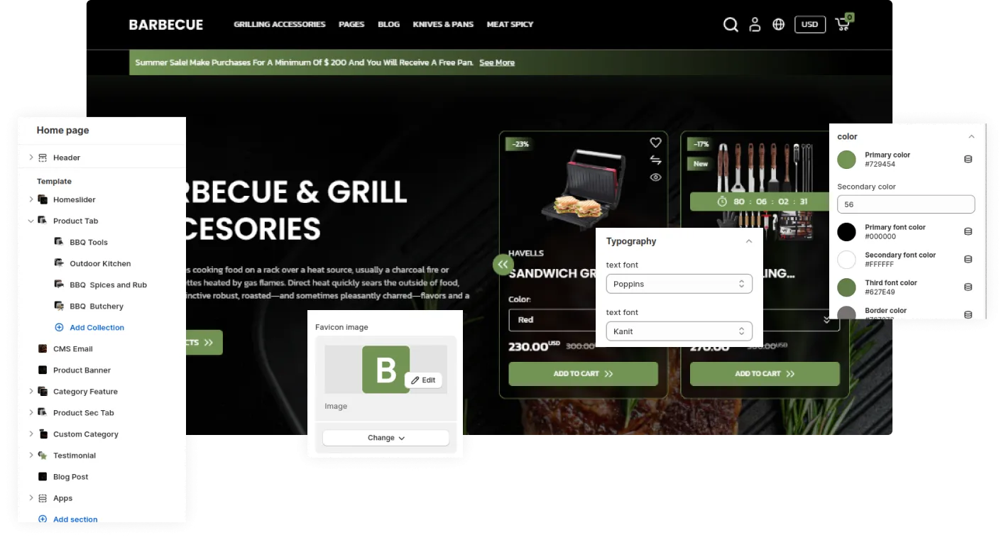 Barbecue Shopify Theme - WorkDo