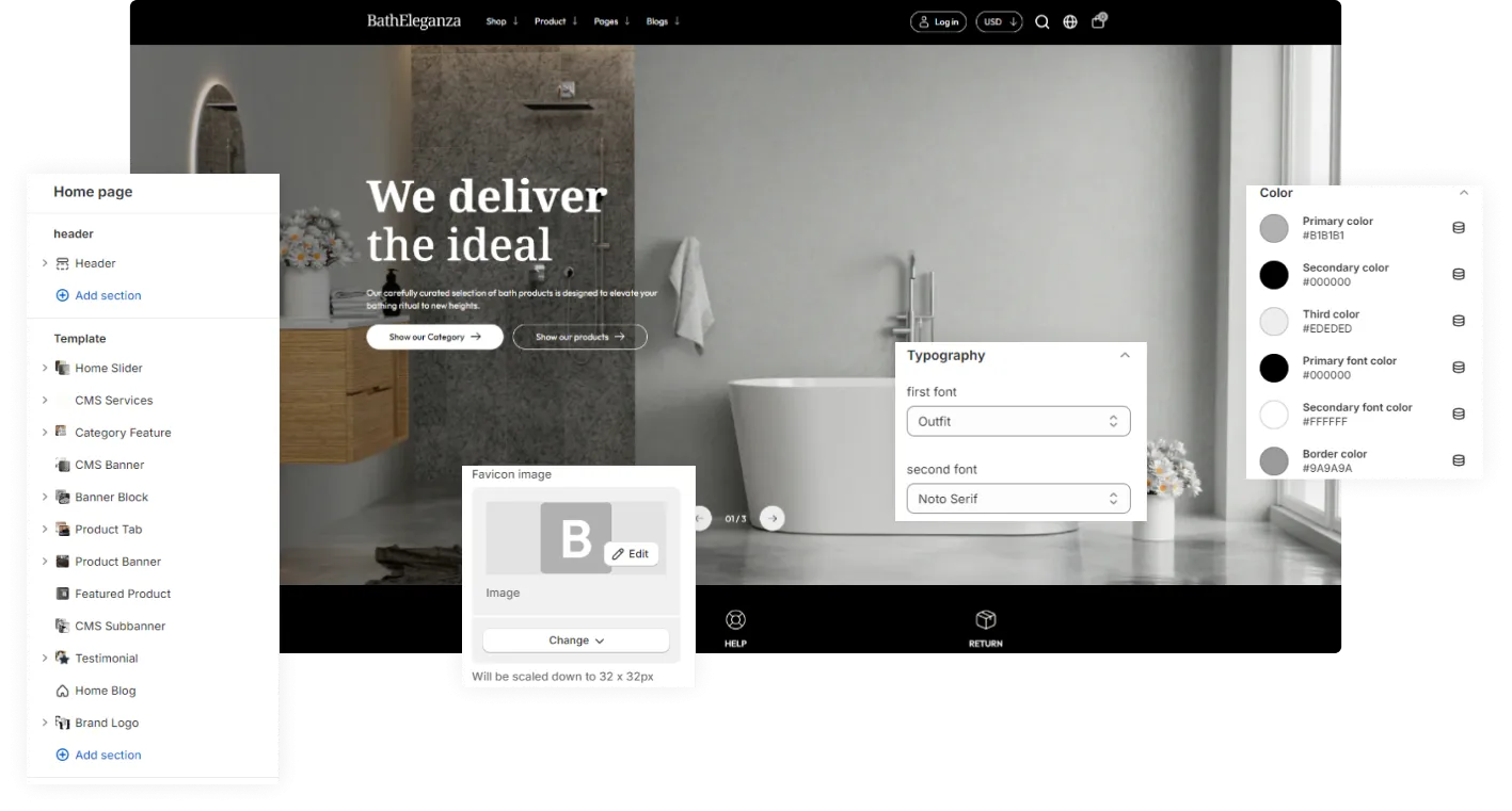 Bath eleganza Shopify Theme - WorkDo