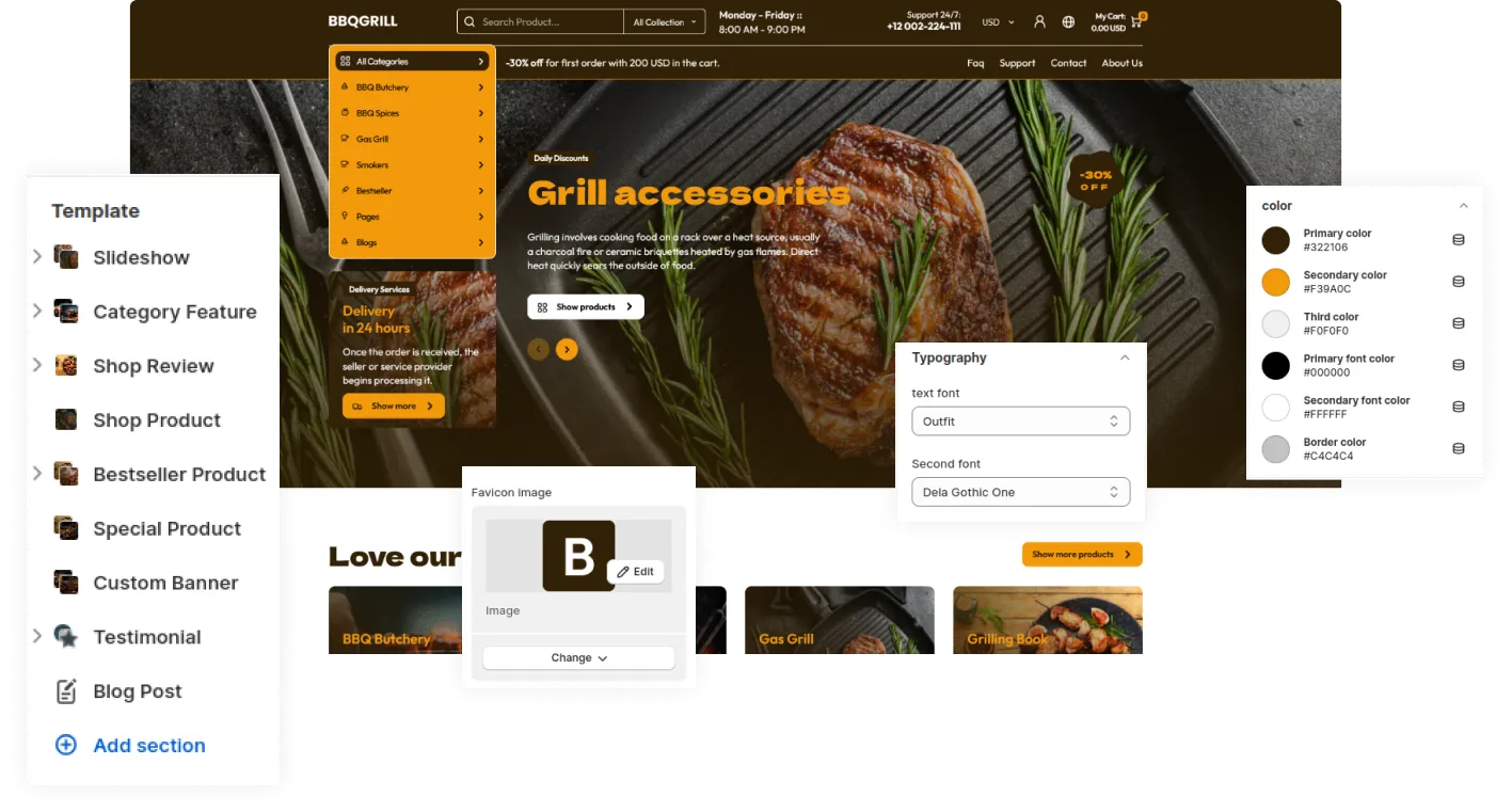 BBQgrill Shopify Theme - WorkDo