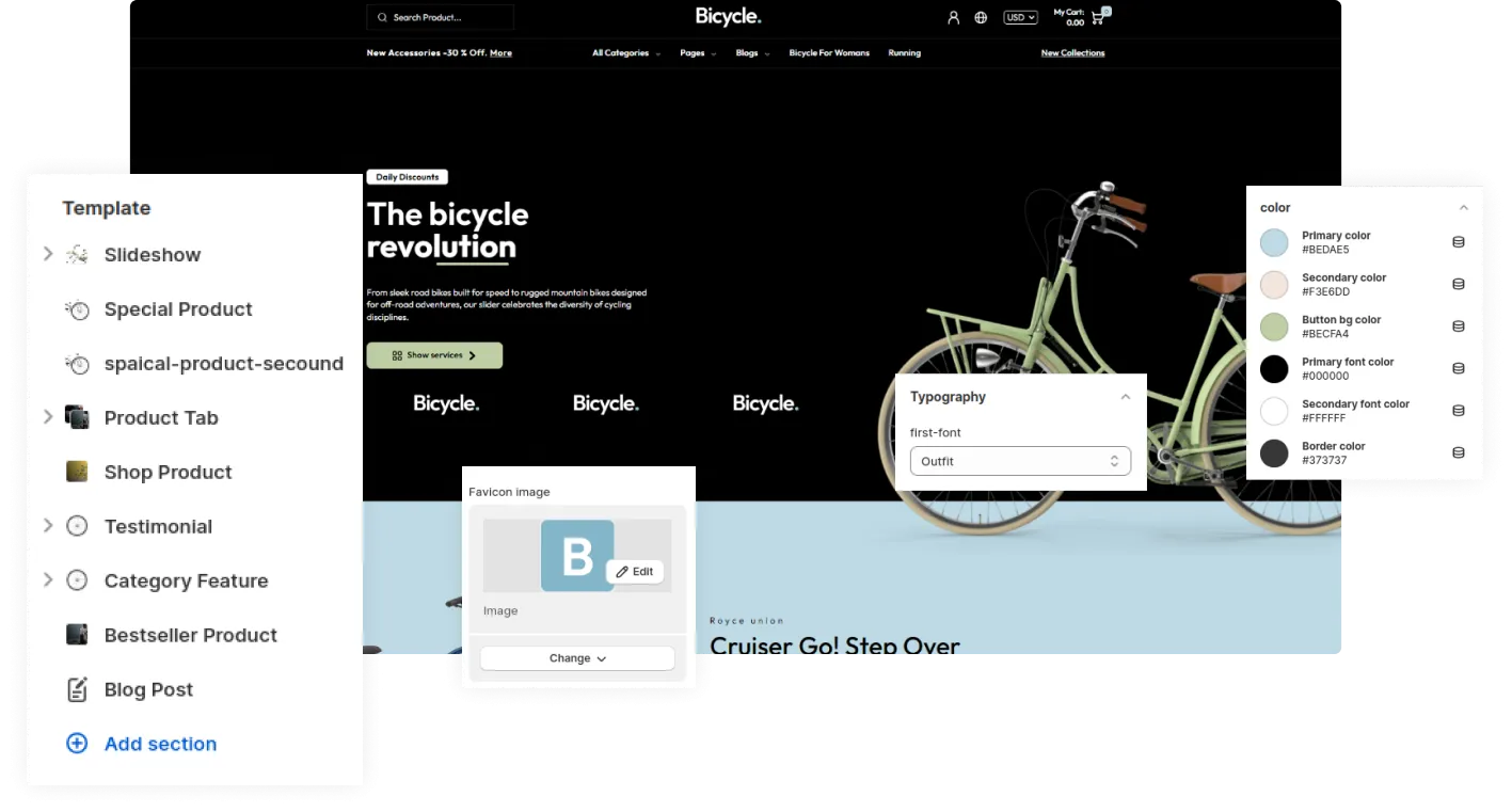 Bicycles Shopify Theme - WorkDo