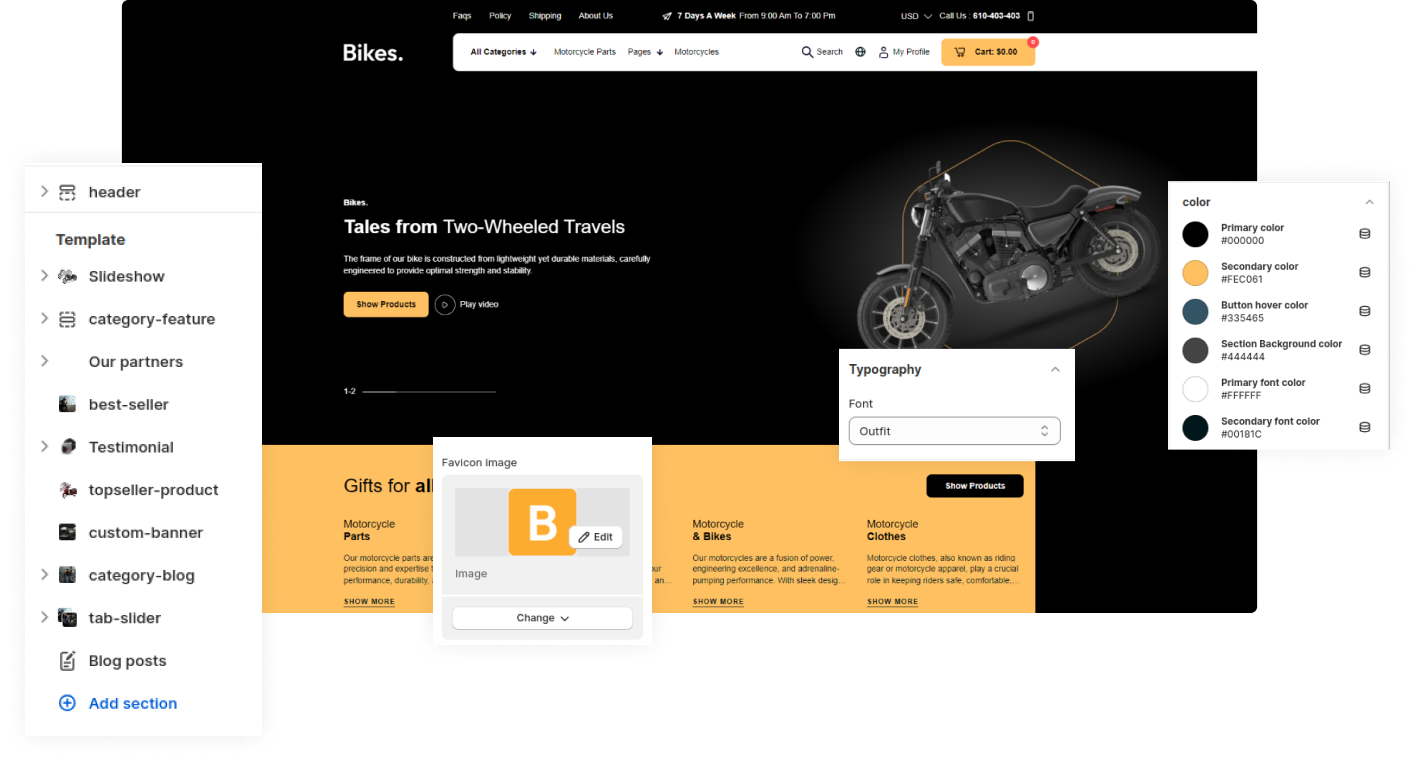 Bikes Shopify Theme - WorkDo