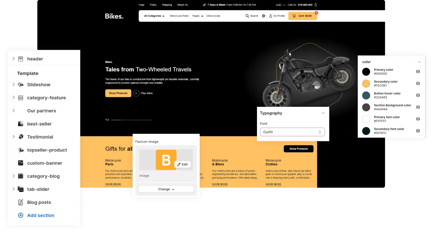 Bikes Shopify Theme - WorkDo