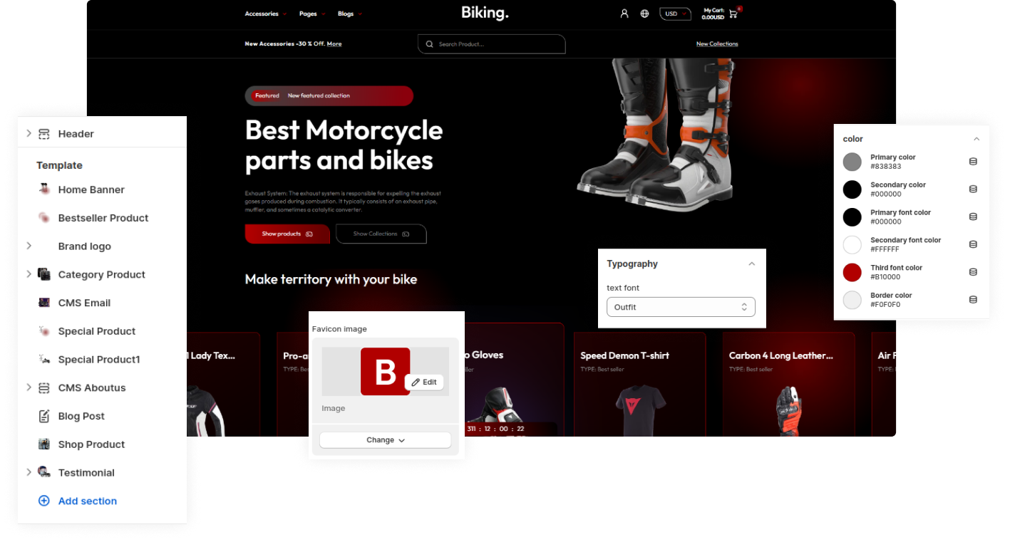 Biking Shopify Theme - WorkDo