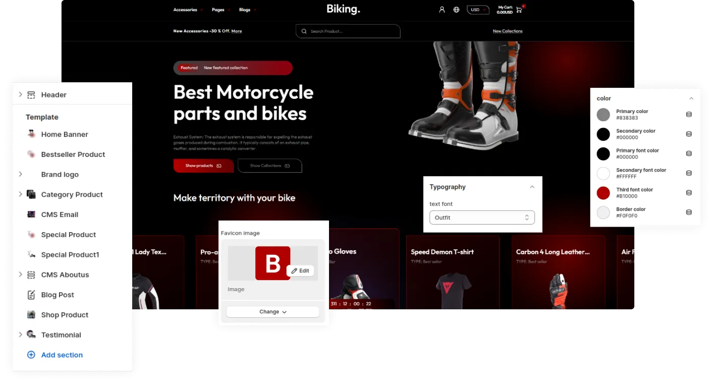 Biking Shopify Theme - WorkDo