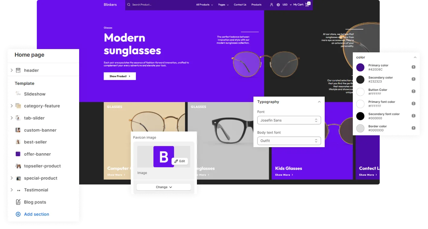 Blinkers Shopify Theme - WorkDo