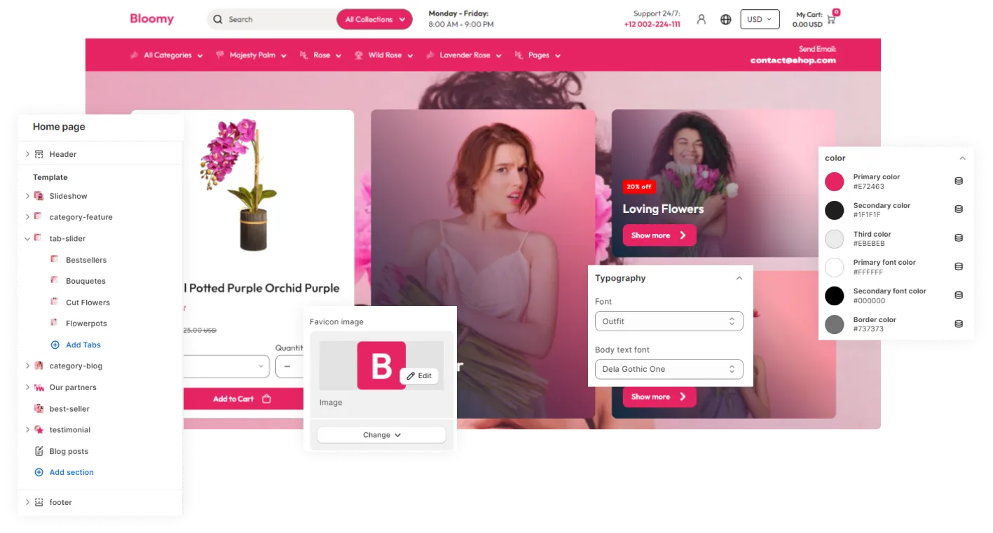 Bloomy Shopify Theme - WorkDo