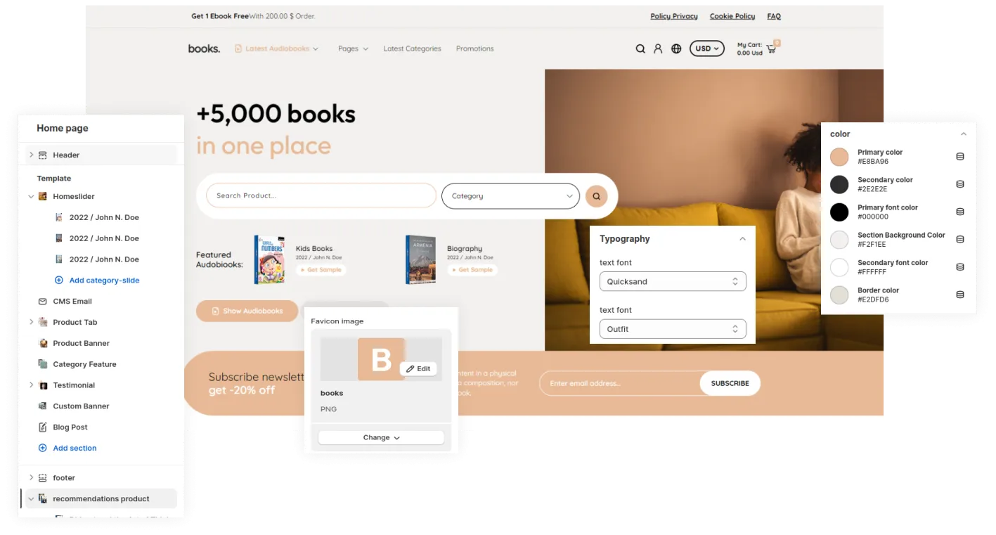 Books Shopify Theme - WorkDo