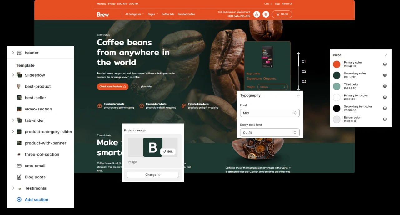 Brew Shopify Theme - WorkDo