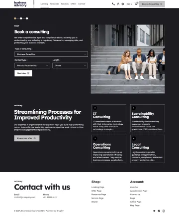 Business Advisory Shopify Theme