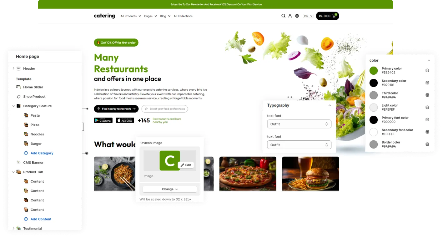 Catering Shopify Theme - WorkDo