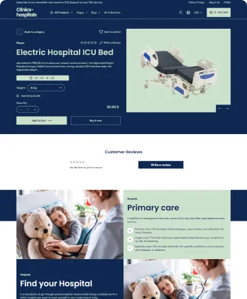 Clinics Hospitals Shopify Theme