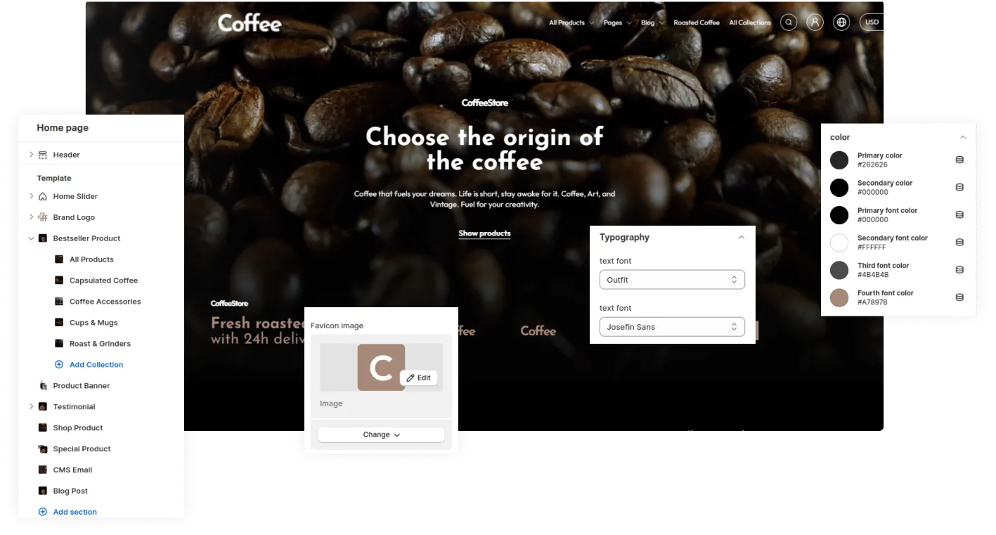 Coffee Shopify Theme - WorkDo