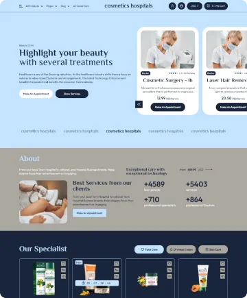Cosmetics Hospitals Shopify Theme