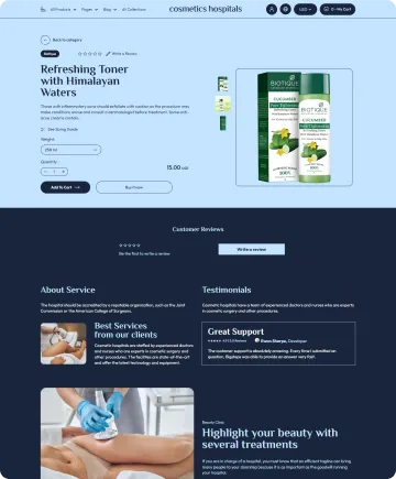 Cosmetics Hospitals Shopify Theme