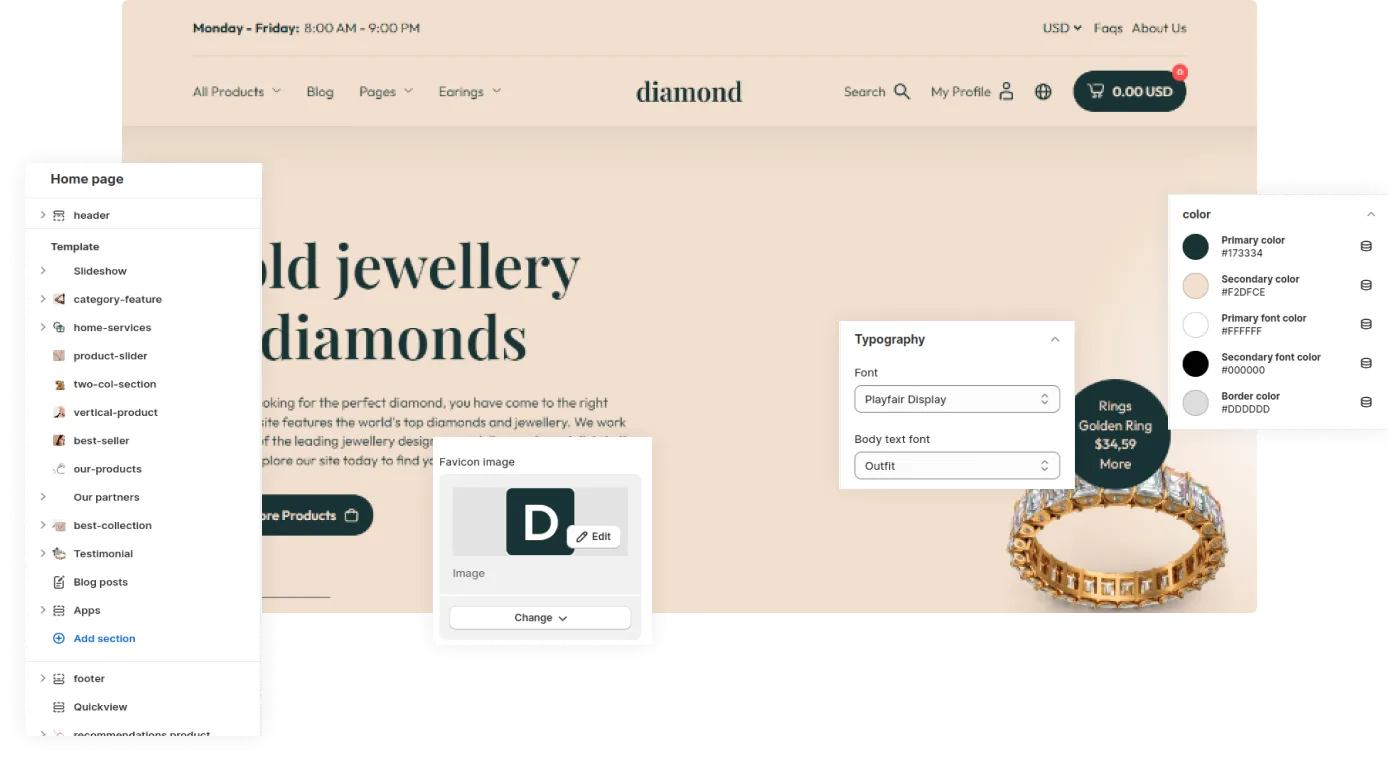 Diamond Shopify Theme - WorkDo