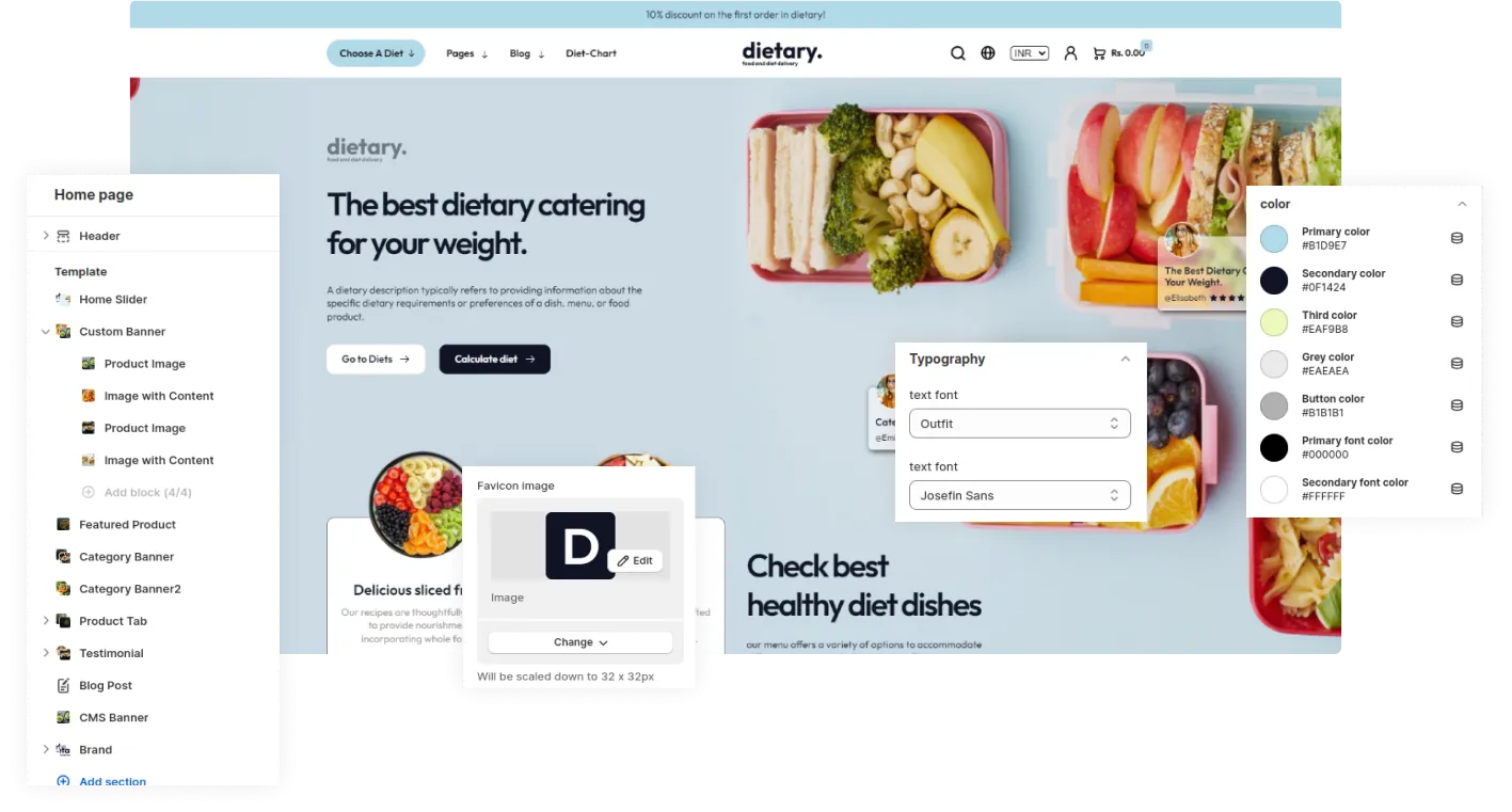 Dietary Shopify Theme - WorkDo