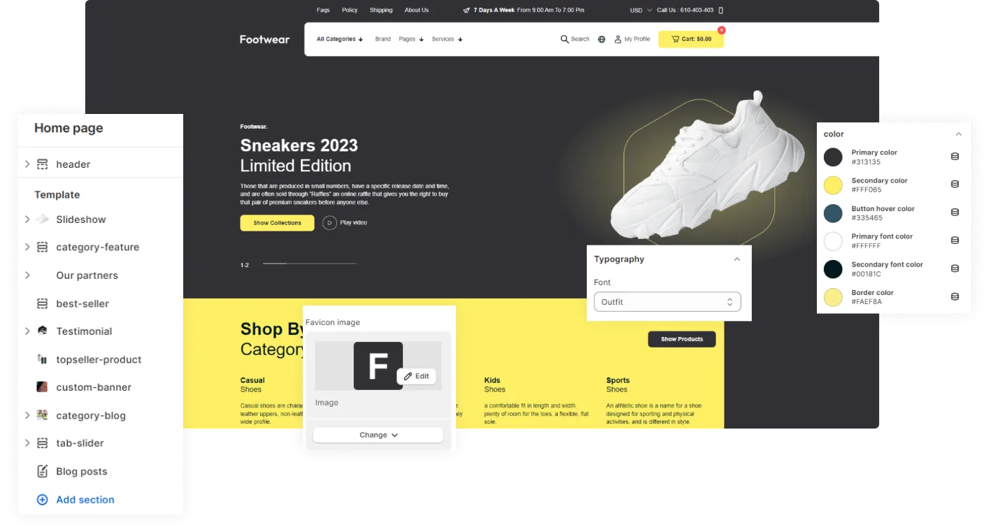 Footwear Shopify Theme - WorkDo
