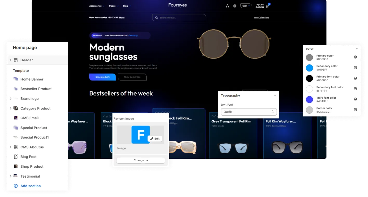 Foureyes Shopify Theme - WorkDo