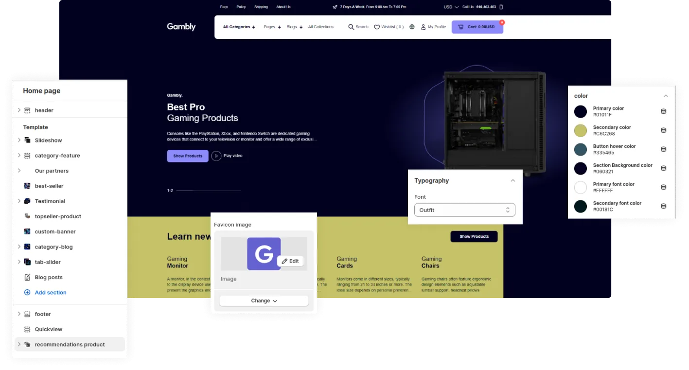 Gambly Shopify Theme - WorkDo