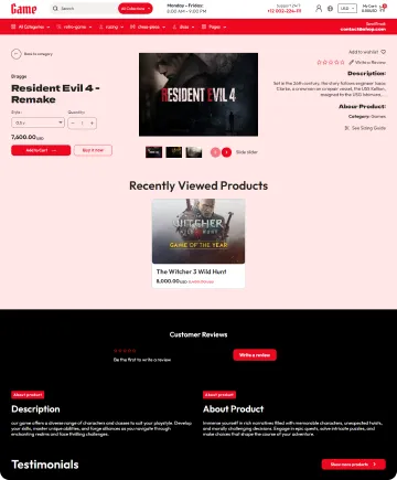 Game Shopify Theme