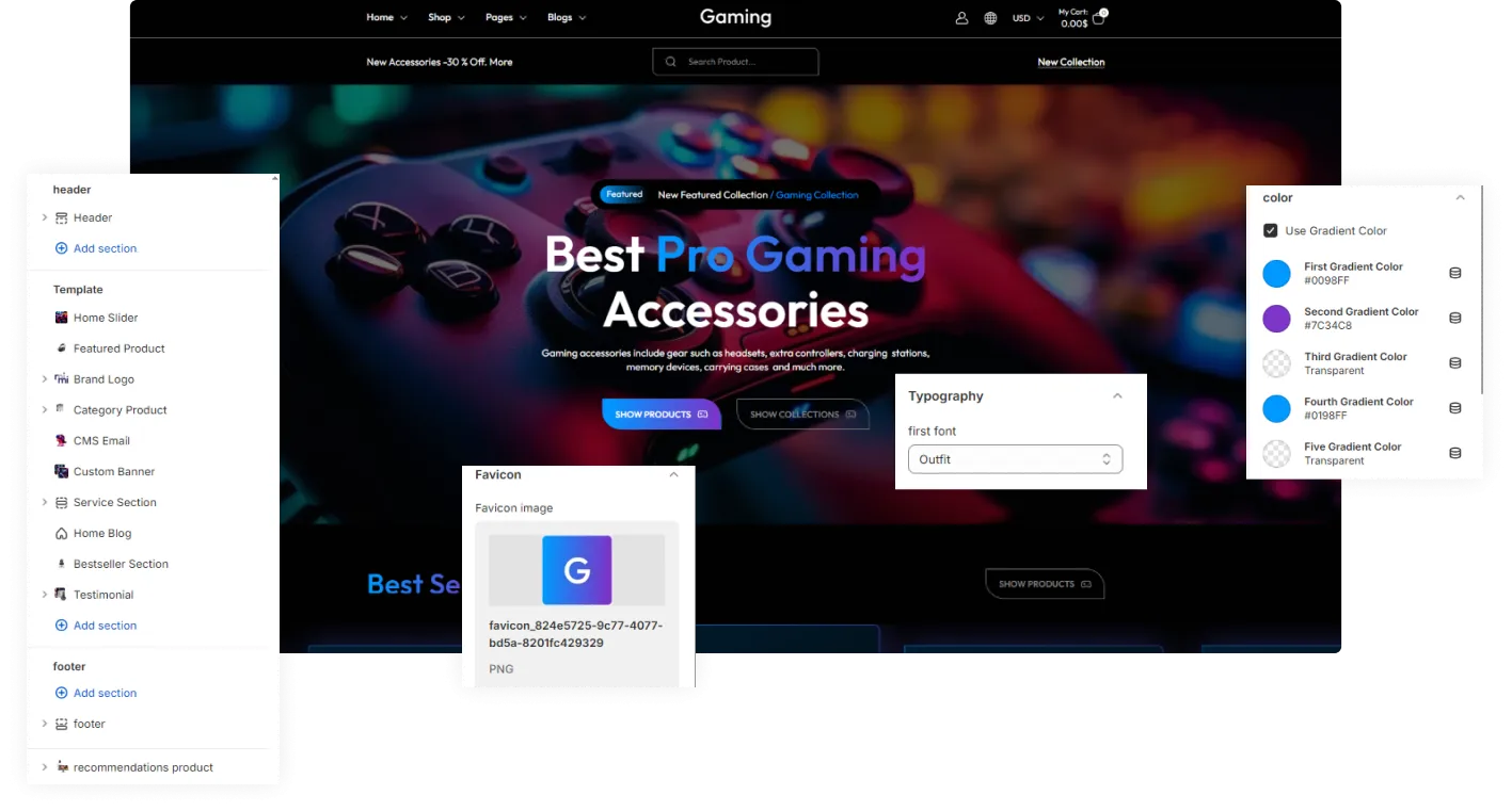 Gaming Shopify Theme - WorkDo