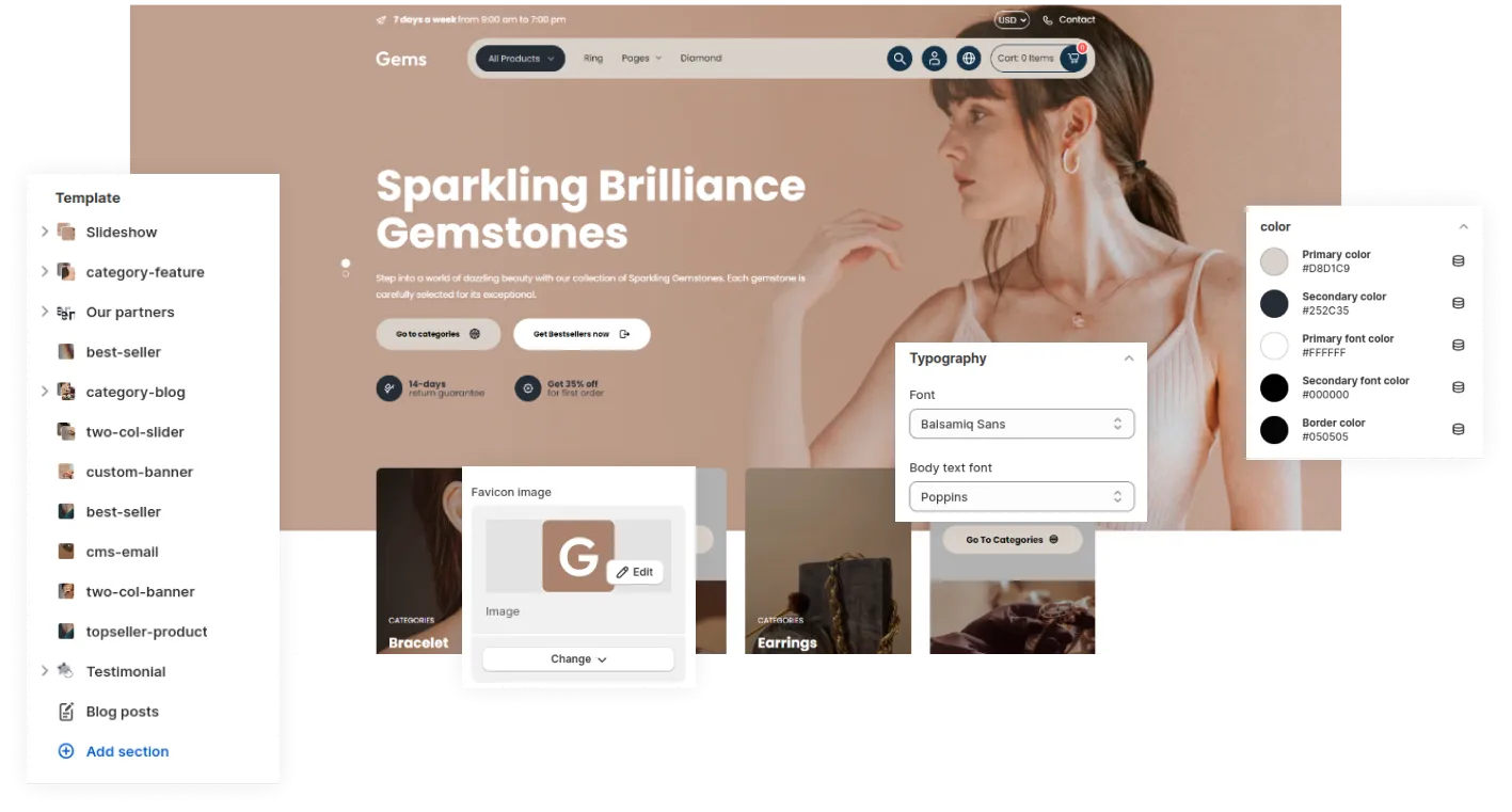Gems Shopify Theme - WorkDo