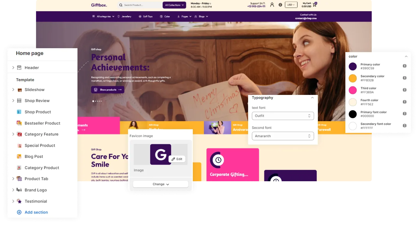 Giftbox Shopify Theme - WorkDo
