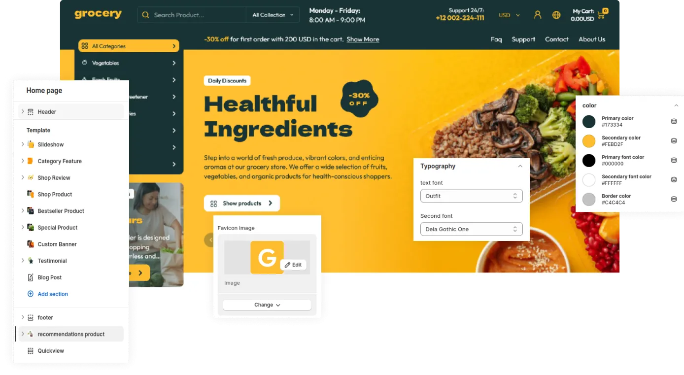 Grocery Shopify Theme - WorkDo