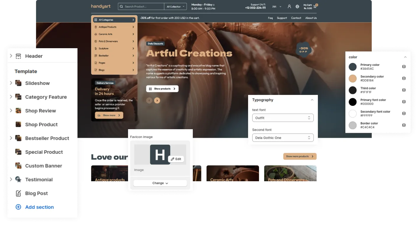 Handyart Shopify Theme - WorkDo