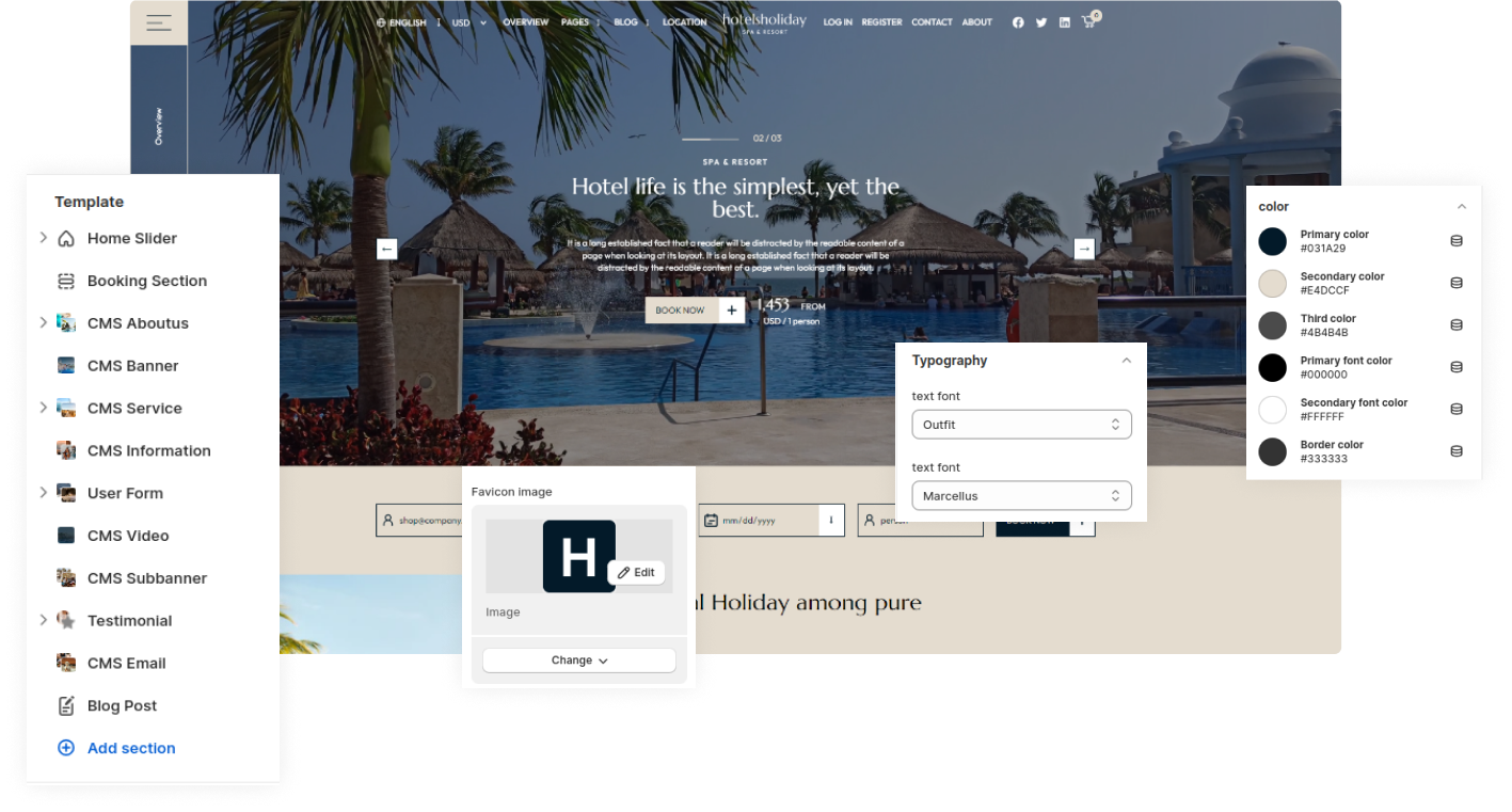 Hotels Holiday Shopify Theme - WorkDo