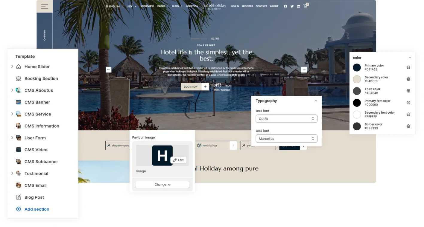 Hotels Holiday Shopify Theme - WorkDo