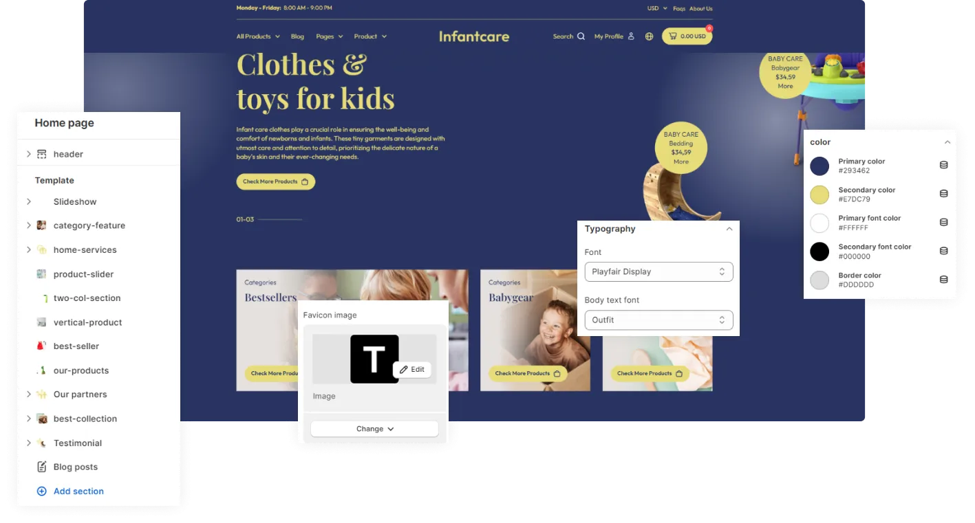 Infantcare Shopify Theme - WorkDo