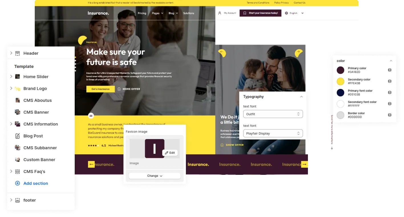 Insurance Shopify Theme - WorkDo