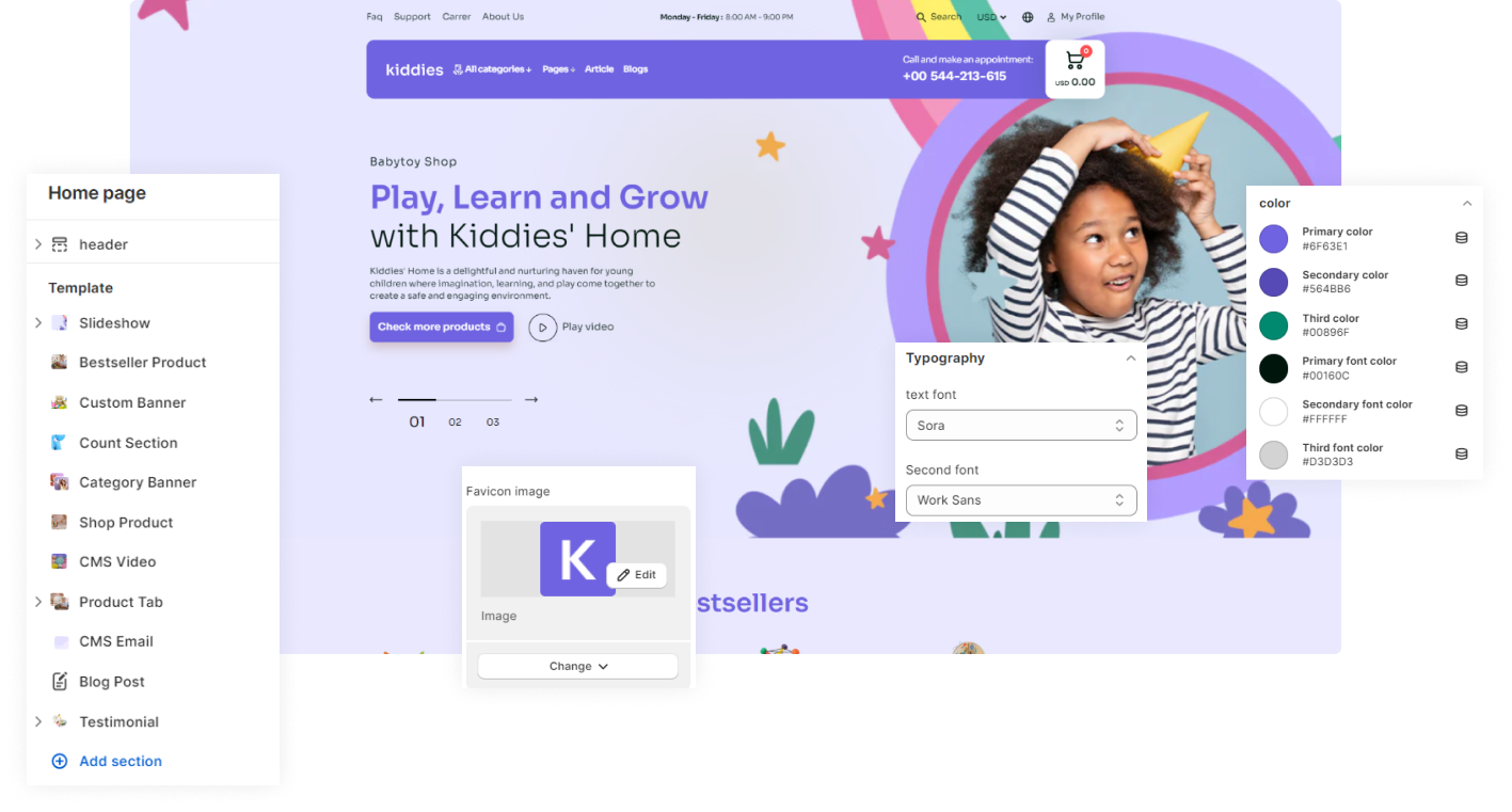 kiddies Shopify Theme - WorkDo
