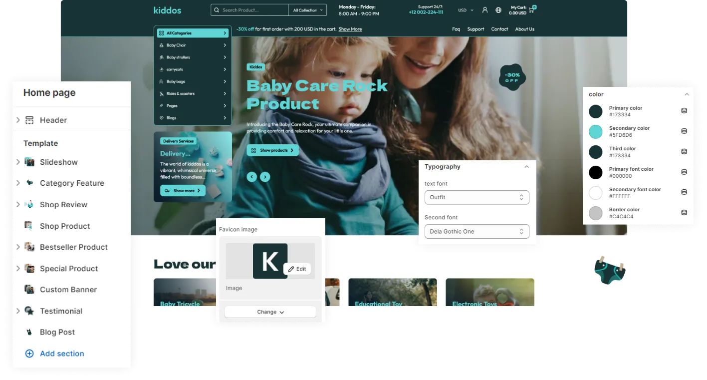 Kiddos Shopify Theme - WorkDo