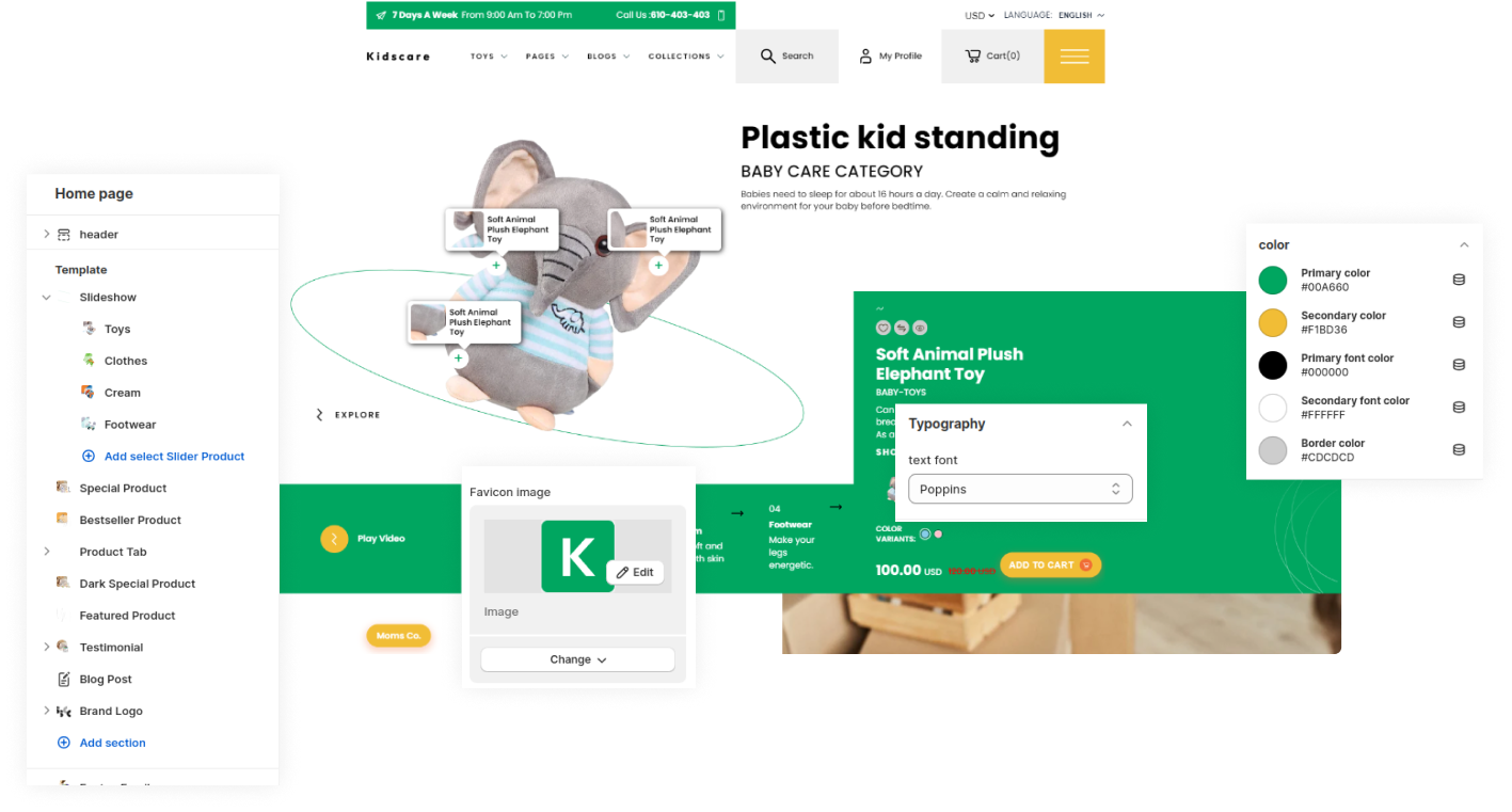 Kidscare Shopify Theme - WorkDo