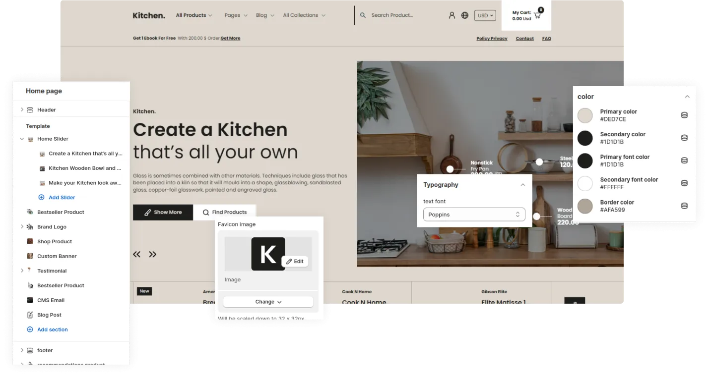 Kitchen Shopify Theme - WorkDo