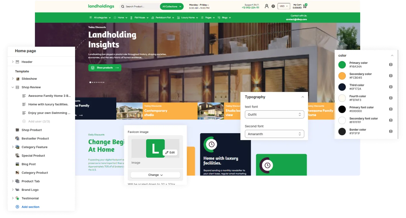 Land Holdings Shopify Theme - WorkDo