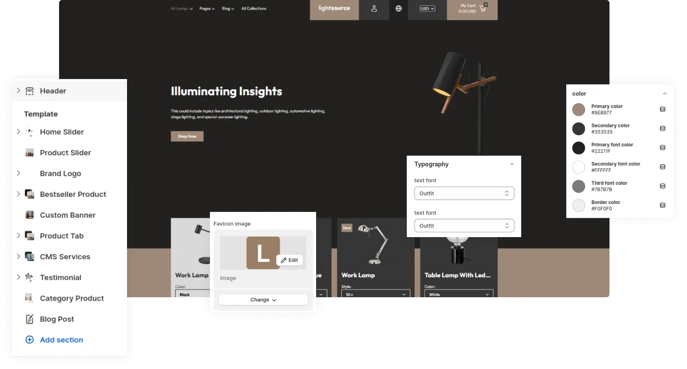 Light Source Shopify Theme - WorkDo