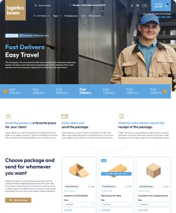 Logistics boxes Shopify Theme